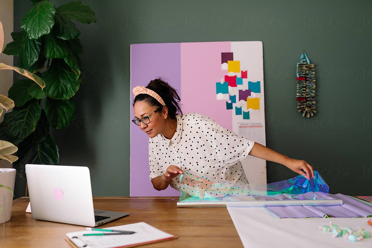 Artist working in a studio